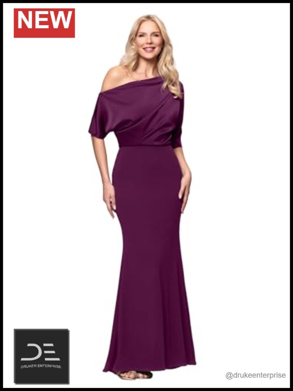 Women's Formal Evening Gown Satin Scuba Crepe Floor Length Dress
